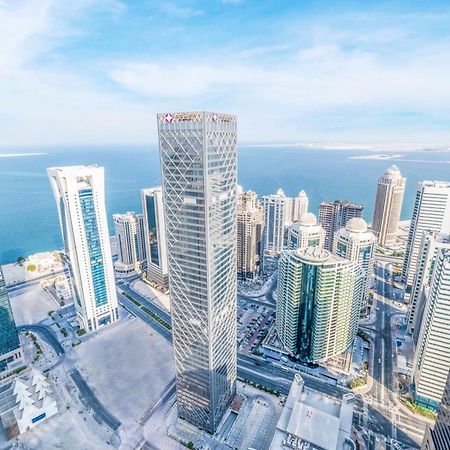Aleph Doha Residences, Curio Collection By Hilton Exterior foto Aerial view of the West Bay district